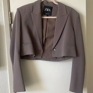 Zara cropped blazer